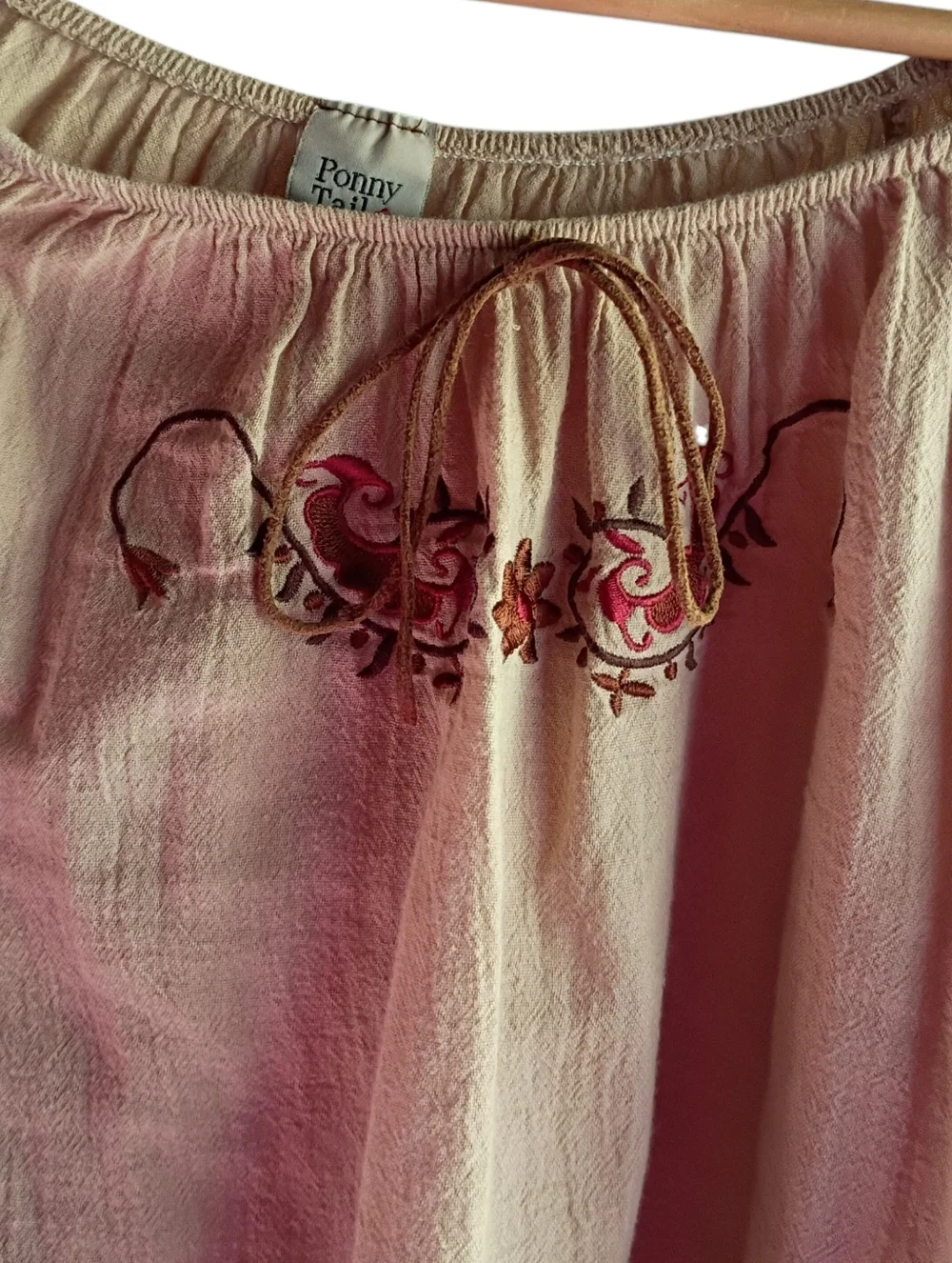 EUC Ponny Tail Boho Blouse Size Large - Picture 3 of 5